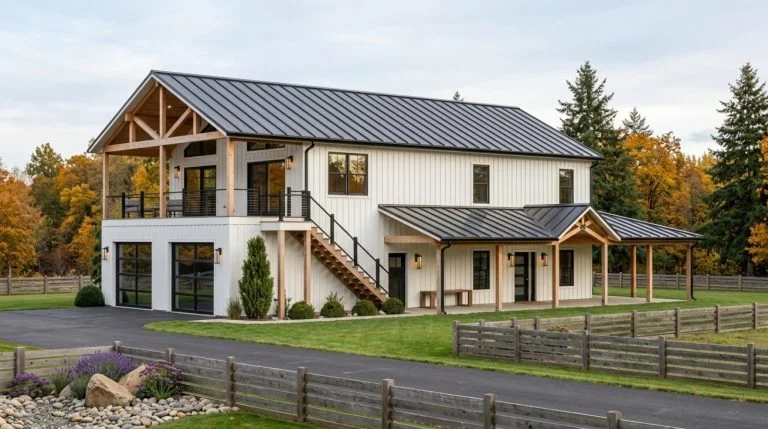 CHD-25431 Barndominium House Plan – Front Elevation