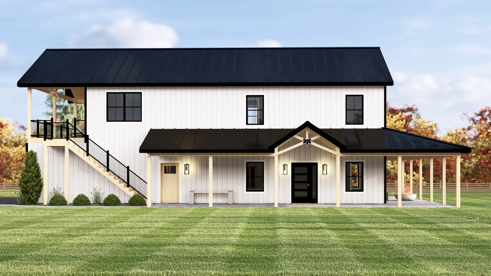 CHD-25431 Barndominium House Plan – Photo 1