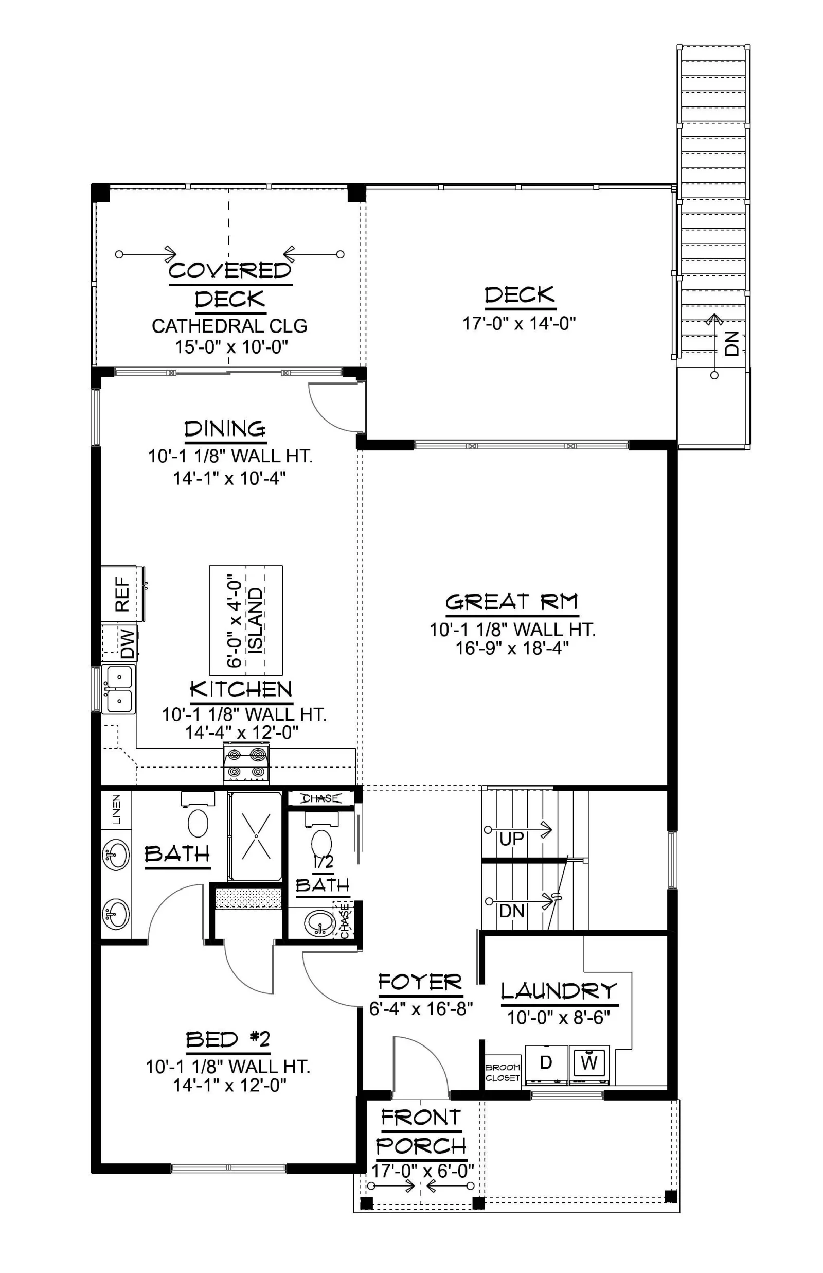 CHD-25435 Beach House Plan – First Floor Plan