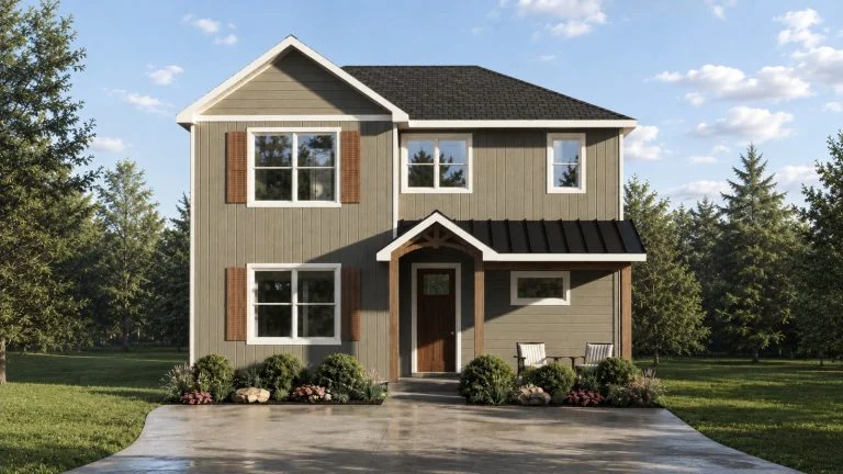 CHD-25435 Beach House Plan – Front Elevation