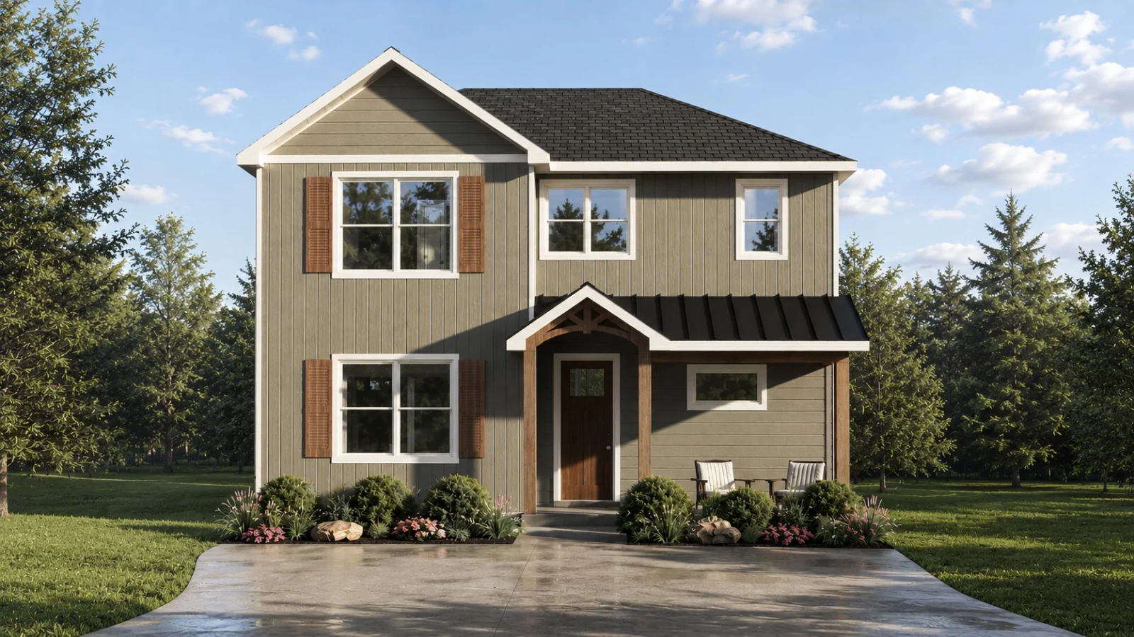 CHD-25435 Beach House Plan – Front Elevation