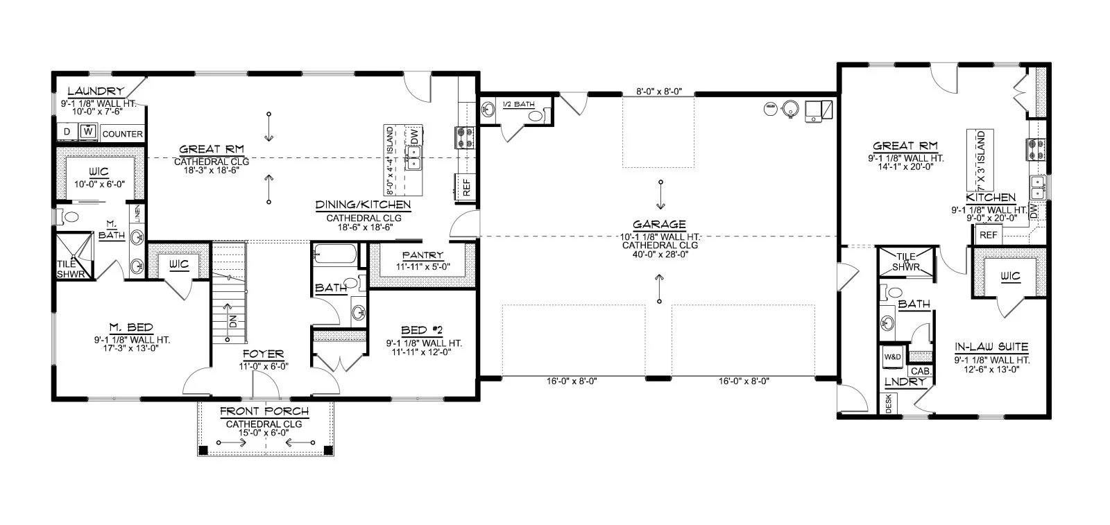 CHD-25451 Contemporary House Plan – Main Floor Plan