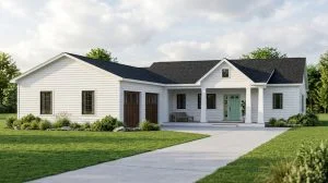 CHD-25462 Country House Plan – Front Elevation