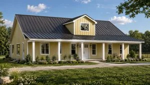 CHD-25477 Barndominium House Plan – Front Elevation