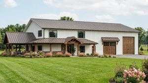 CHD-25478 Barndominium House Plan – Front Elevation