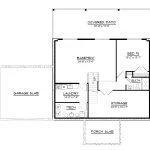 CHD-25503 Beach House Plan – Basement Floor Plan