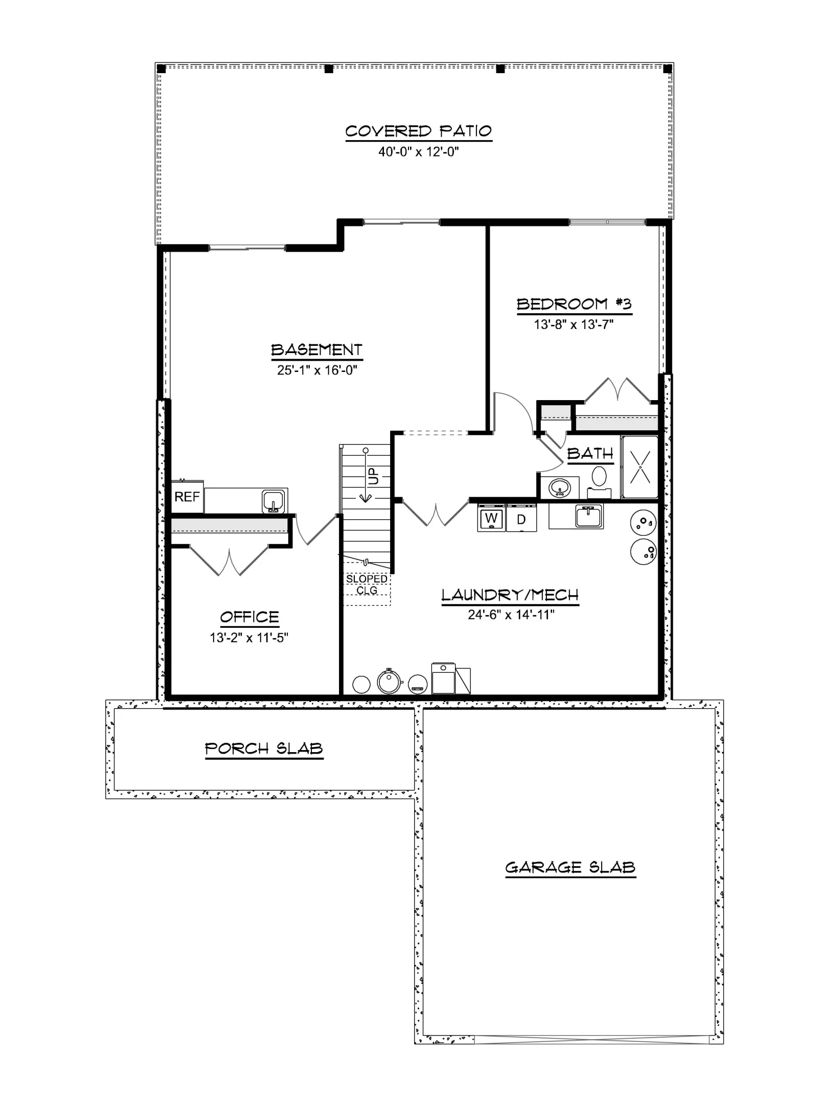 CHD-25523 Beach House Plan – Basement Floor Plan