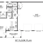 CHD-2553 Barndominium House Plan – First Floor Plan