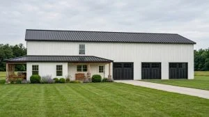 CHD-2553 Barndominium House Plan – Front Elevation