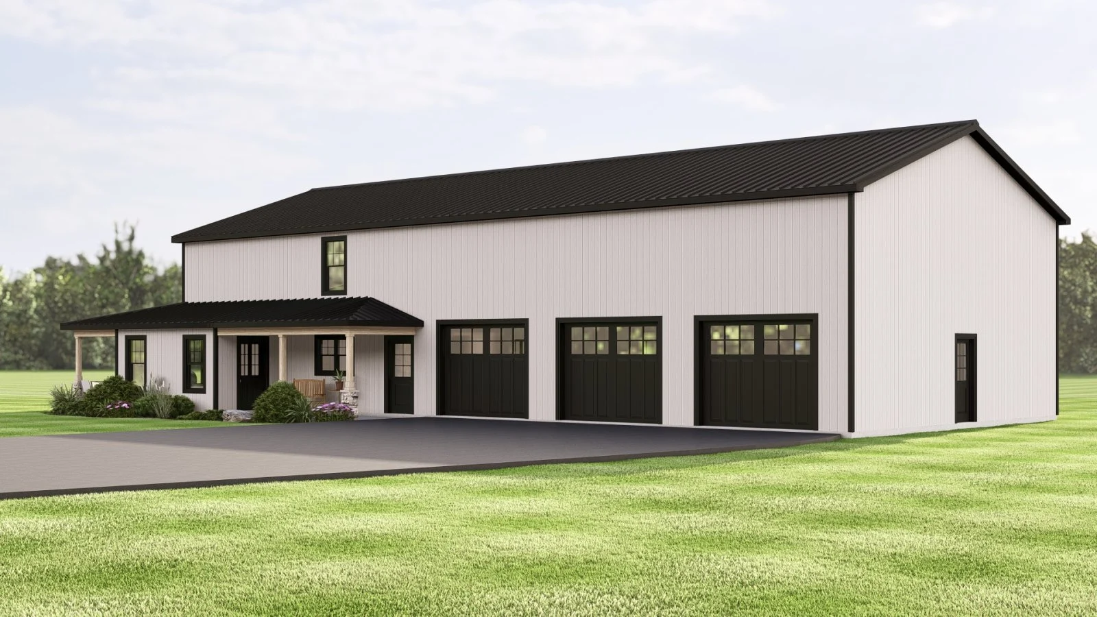 CHD-2553 Barndominium House Plan – Photo 1