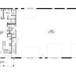 CHD-2567 Barndominium House Plan – First Floor Plan
