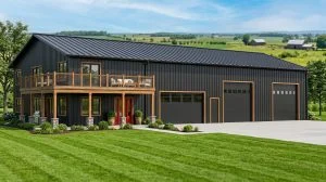 CHD-2567 Barndominium House Plan – Front Elevation