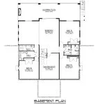 CHD-2570 Beach House Plan – Basement Floor Plan