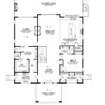 CHD-2570 Beach House Plan – Main Floor Plan