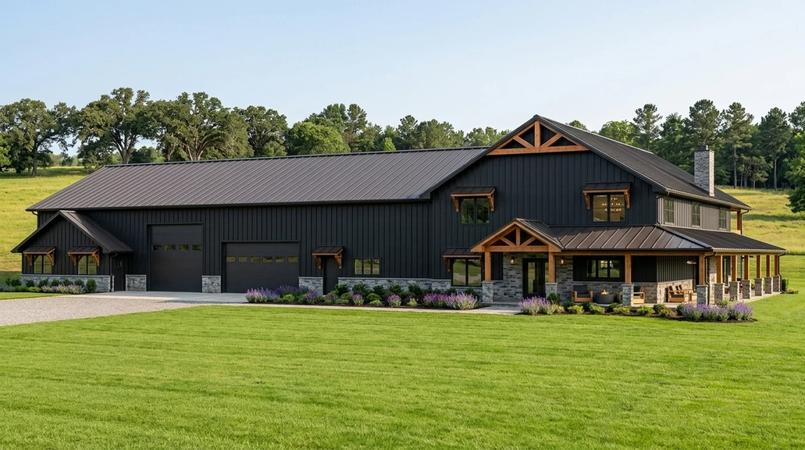CHD-2578 Barndominium House Plan – Front Elevation