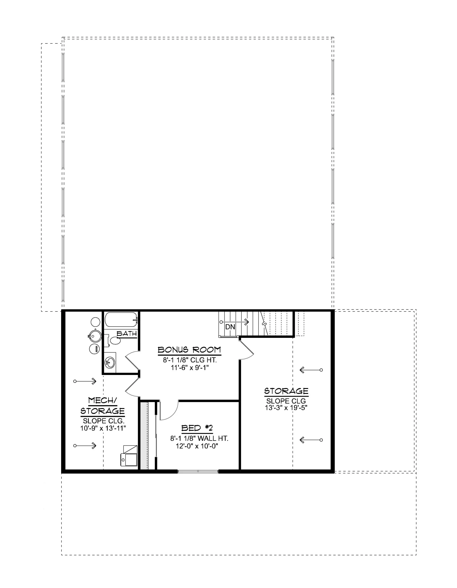 CHD-2588 Barndominium House Plan – Second Floor Plan
