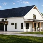 CHD-2588 Barndominium House Plan – Front Elevation