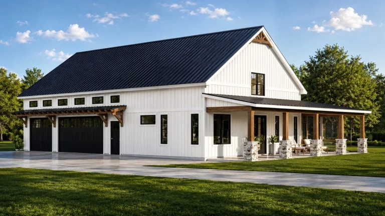 CHD-2588 Barndominium House Plan – Front Elevation
