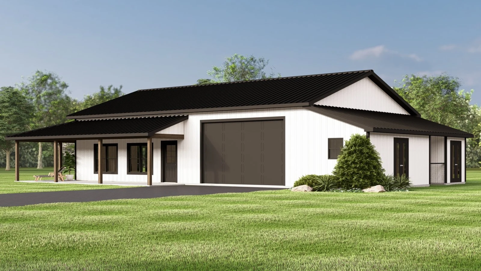 CHD-2590 Barndominium House Plan – Photo 1