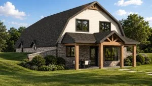 CHD-2591 Barndominium House Plan – Front Elevation