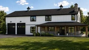CHD-26114 Barndominium House Plan – Front Elevation