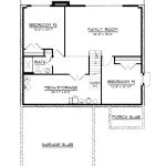 CHD-26129 Beach House Plan – Basement Floor Plan