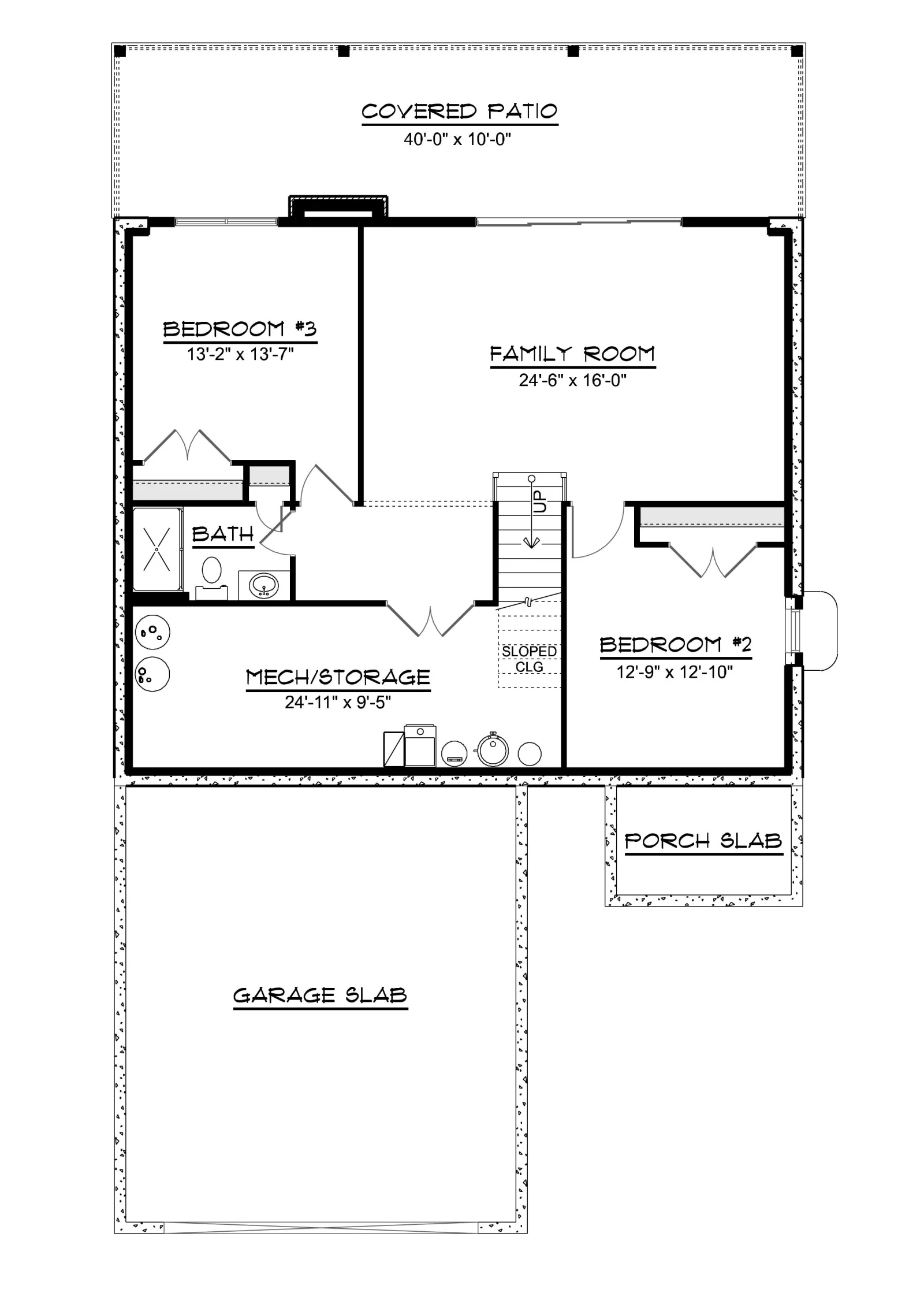 CHD-26129 Beach House Plan – Basement Floor Plan