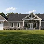 CHD-26132 Country House Plan – Front Elevation