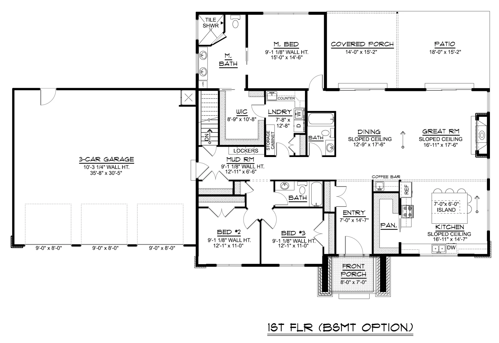 CHD-26153 Contemporary House Plan – Basement Floor Plan