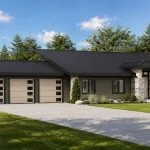CHD-26153 Contemporary House Plan – Front Elevation