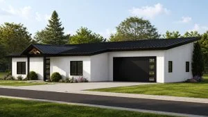 CHD-26158 Contemporary House Plan – Front Elevation