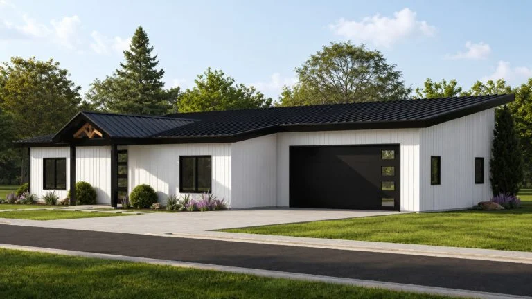CHD-26158 Contemporary House Plan – Front Elevation