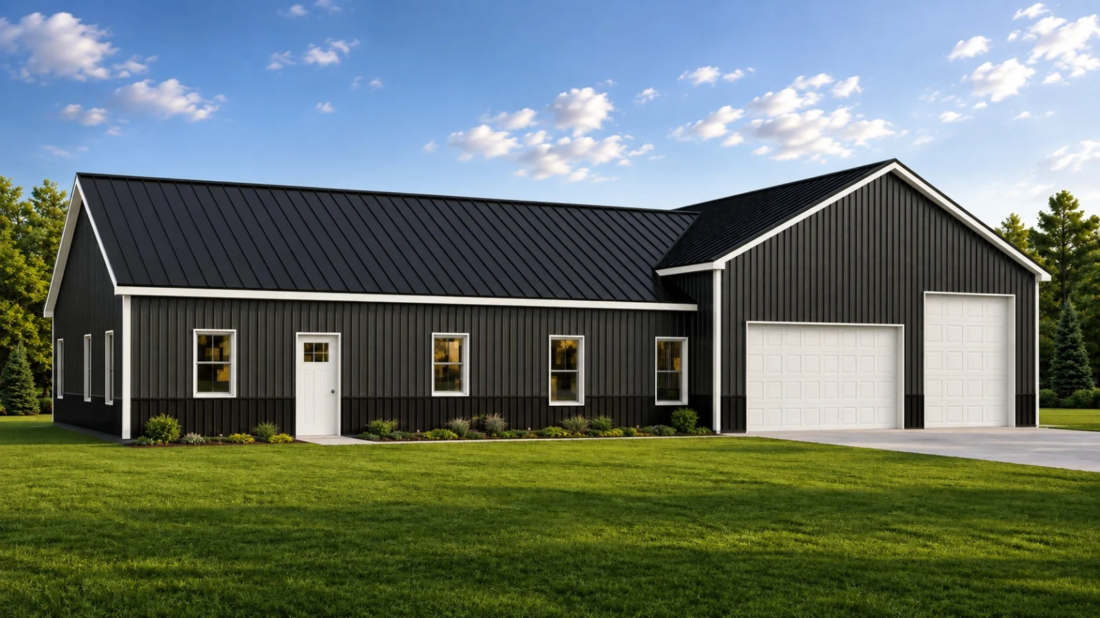 CHD-26163 Barndominium House Plan – Front Elevation