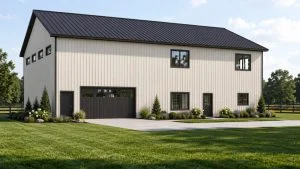 CHD-26165 Barndominium House Plan – Front Elevation