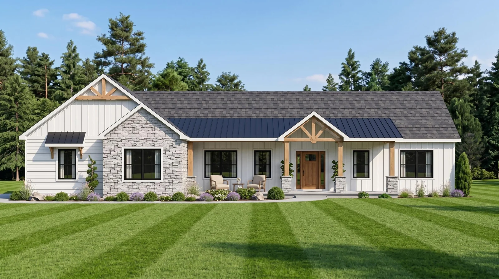CHD-2617 Country House Plan – Front Elevation