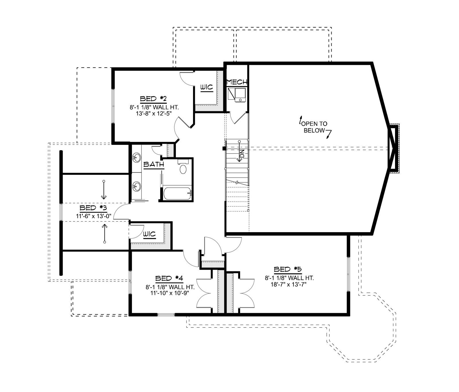 CHD-2619 Beach House Plan – Second Floor Plan