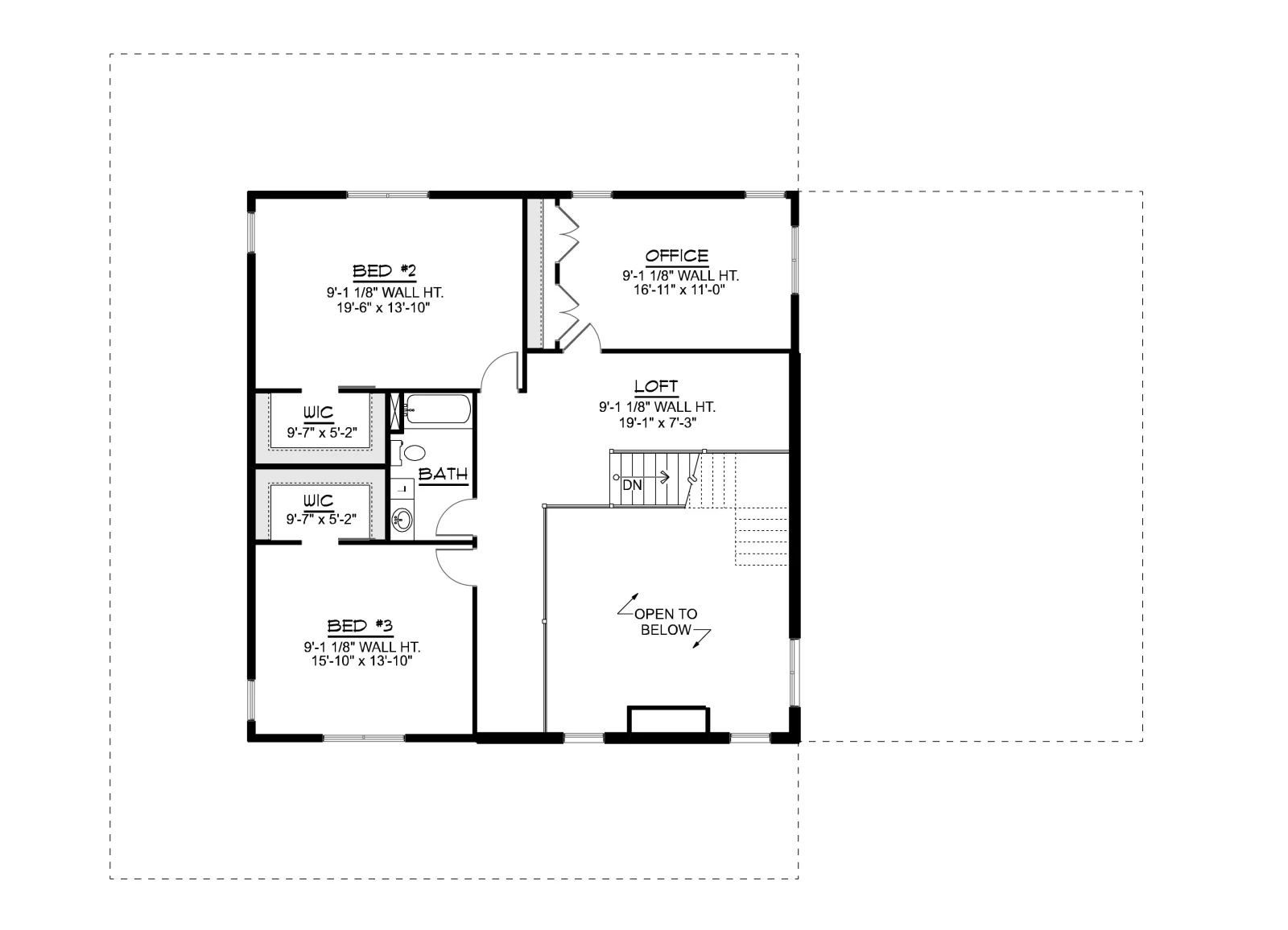CHD-2624 Barndominium House Plan – Second Floor Plan
