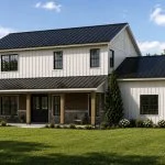 CHD-2624 Barndominium House Plan – Front Elevation