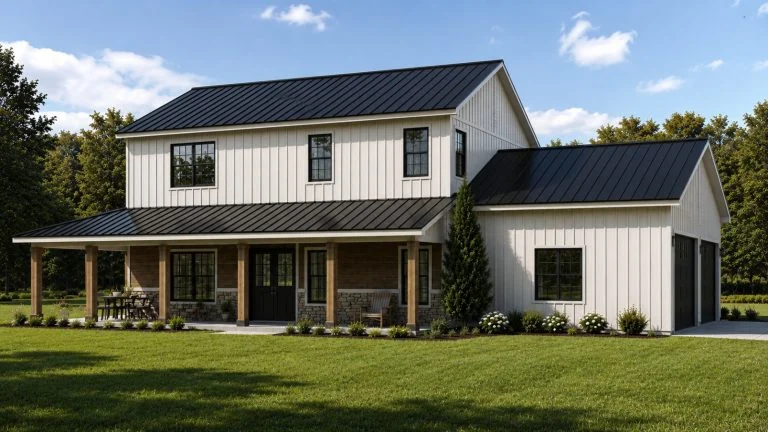 CHD-2624 Barndominium House Plan – Front Elevation