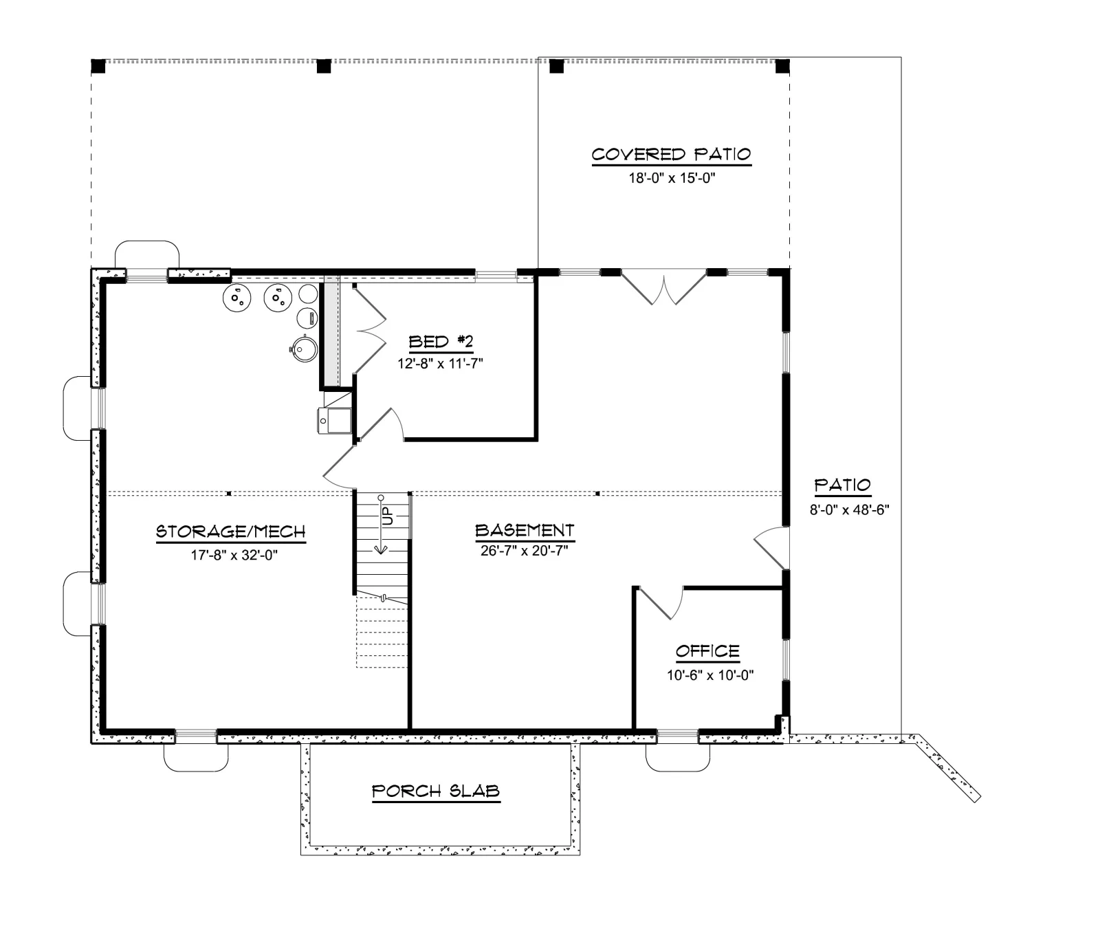 CHD-26255 Beach House Plan – Basement Floor Plan