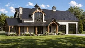 CHD-2648 Barndominium House Plan – Front Elevation