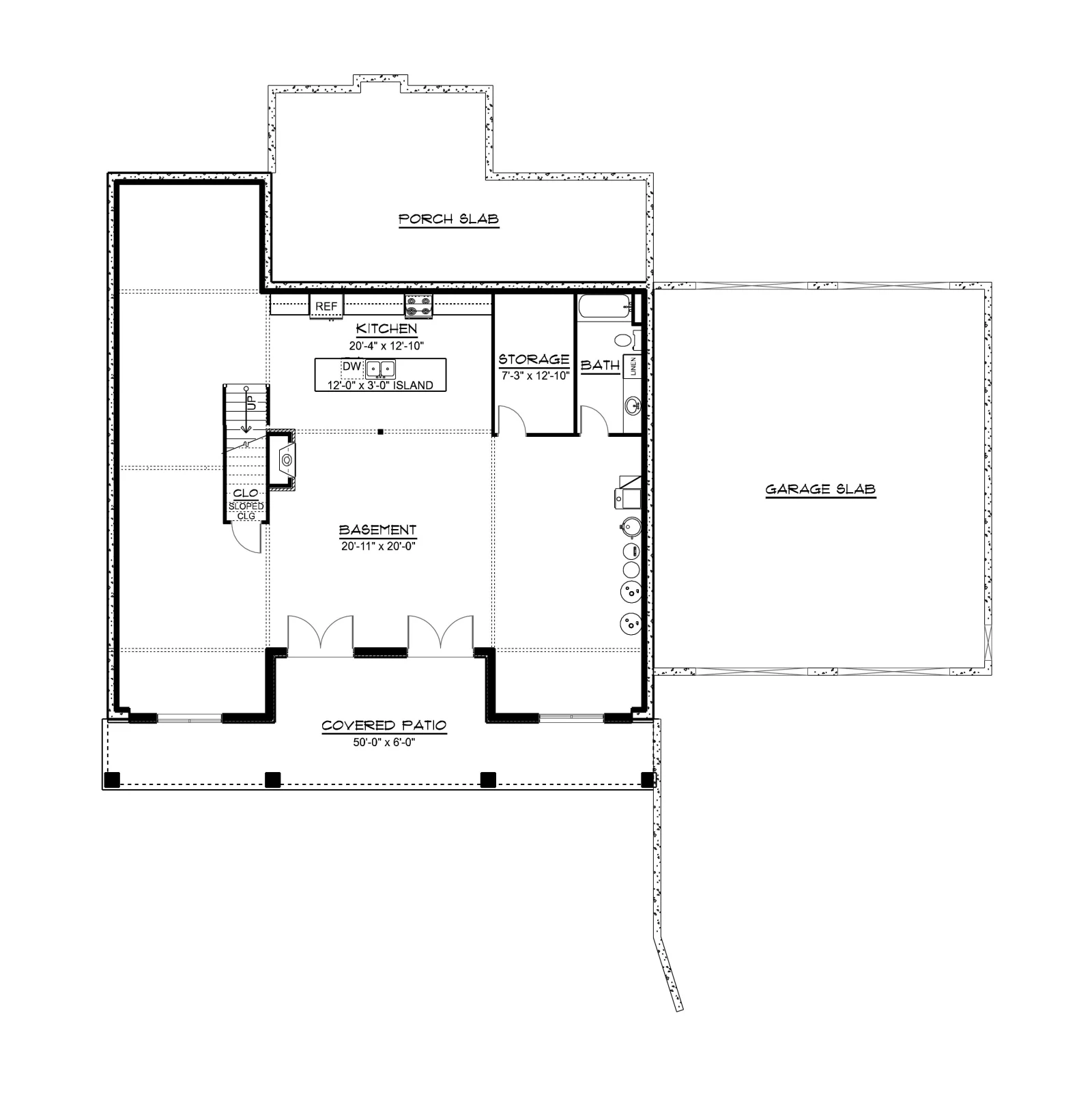 CHD-2672 Country House Plan – Basement Floor Plan