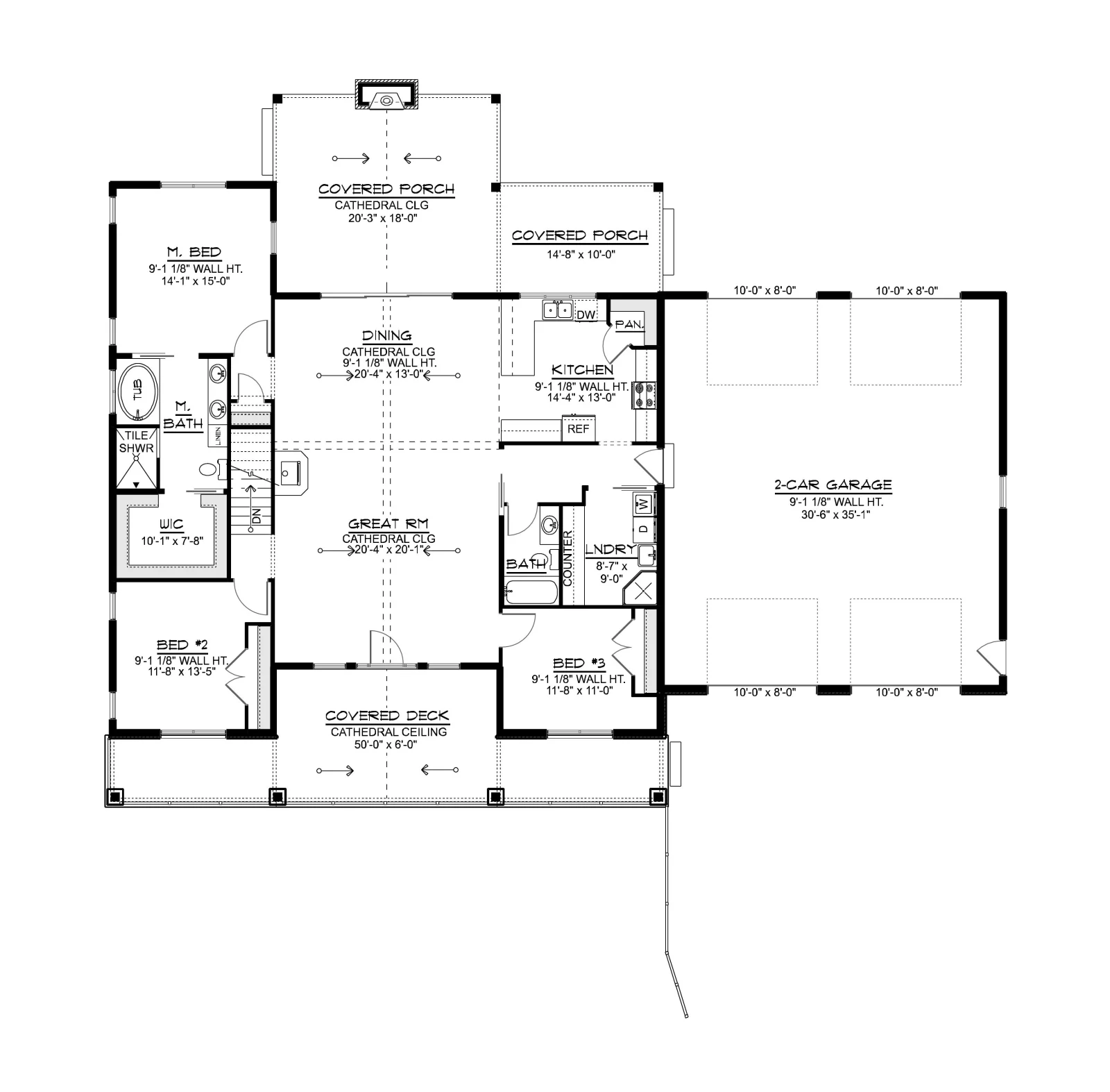 CHD-2672 Country House Plan – Main Floor Plan