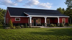 CHD-2693 Barndominium House Plan – Front Elevation
