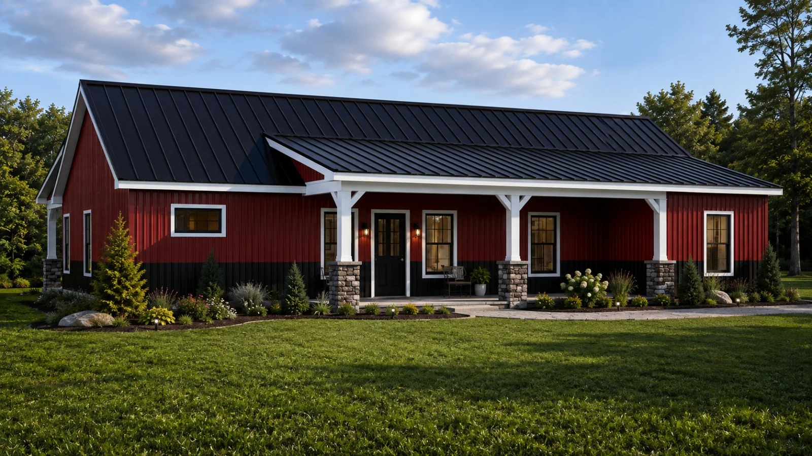 CHD-2693 Barndominium House Plan – Front Elevation