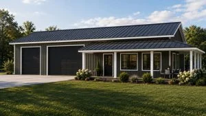CHD-2694 Barndominium House Plan – Front Elevation